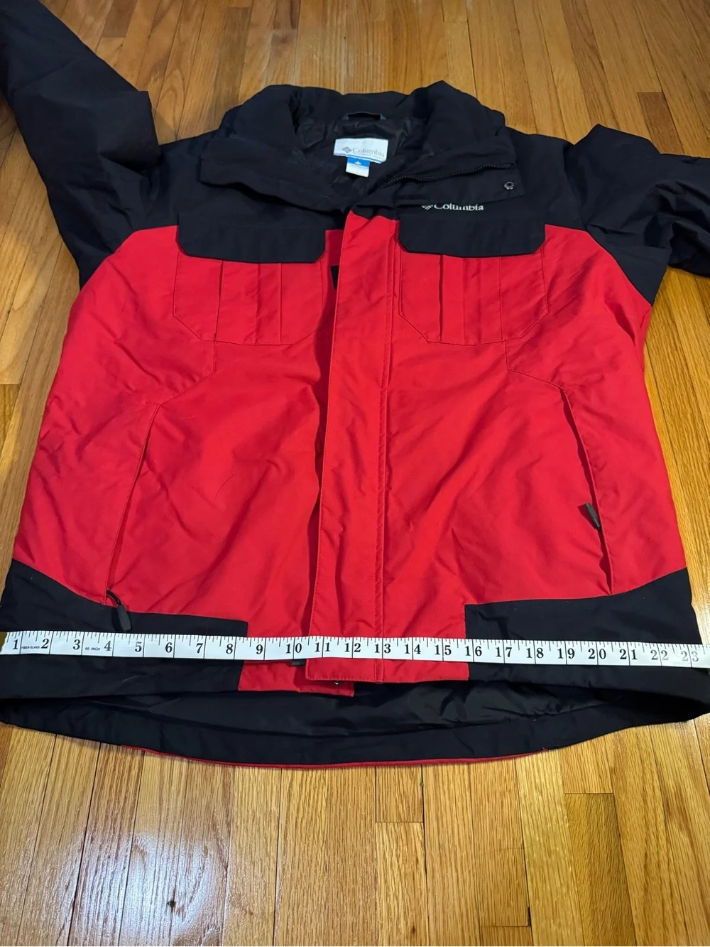 Columbia Men’s Large Black & Red Winter Coat Removable Lining